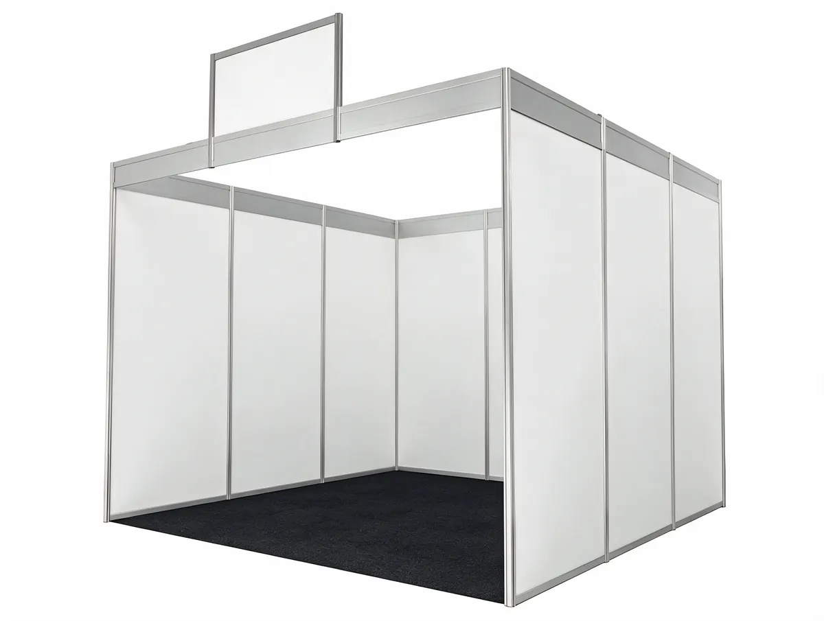 Stand básico com paredes em painel branco